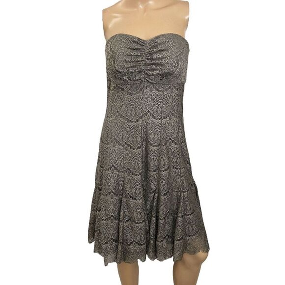 Newport News Women’s Elegant Formal Lace Strapless Short Dress Size 10 - Picture 1 of 9